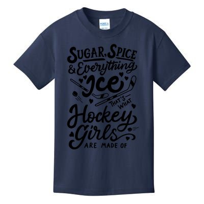 Sugar Spice &Amp; Everything Ice T Cute Hockey Girl Kids T-Shirt