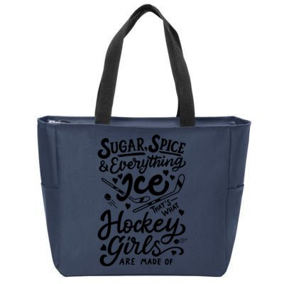 Sugar Spice &Amp; Everything Ice T Cute Hockey Girl Zip Tote Bag