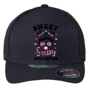 Sweet Sassy And Seven Messy Bun Leopard Sunglasses Flexfit Unipanel Trucker Cap