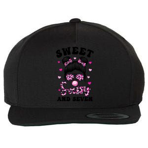 Sweet Sassy And Seven Messy Bun Leopard Sunglasses Wool Snapback Cap