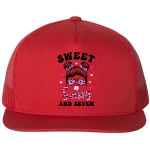 Sweet Sassy And Seven Messy Bun Leopard Sunglasses Flat Bill Trucker Hat