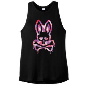 Scary Skull And Crossbones Bad Rabbit Horror Bunny Halloween Ladies PosiCharge Tri-Blend Wicking Tank