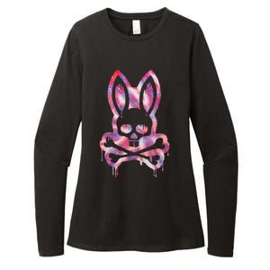 Scary Skull And Crossbones Bad Rabbit Horror Bunny Halloween Womens CVC Long Sleeve Shirt