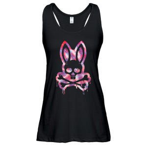 Scary Skull And Crossbones Bad Rabbit Horror Bunny Halloween Ladies Essential Flowy Tank