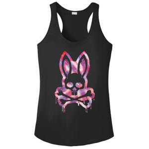 Scary Skull And Crossbones Bad Rabbit Horror Bunny Halloween Ladies PosiCharge Competitor Racerback Tank