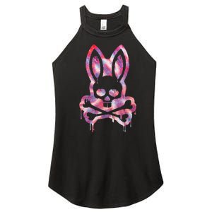 Scary Skull And Crossbones Bad Rabbit Horror Bunny Halloween Women's Perfect Tri Rocker Tank