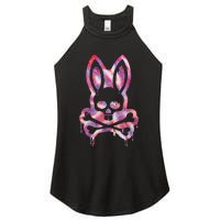 Scary Skull And Crossbones Bad Rabbit Horror Bunny Halloween Women's Perfect Tri Rocker Tank