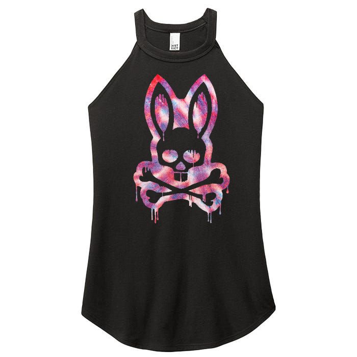 Scary Skull And Crossbones Bad Rabbit Horror Bunny Halloween Women's Perfect Tri Rocker Tank