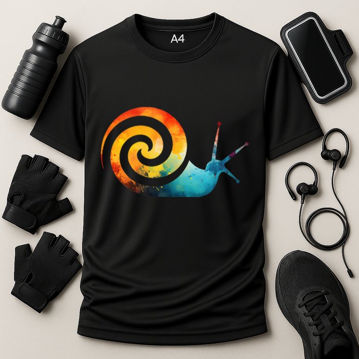 Simple snail Animals Funny little Minimalist Snail  Performance Shirt