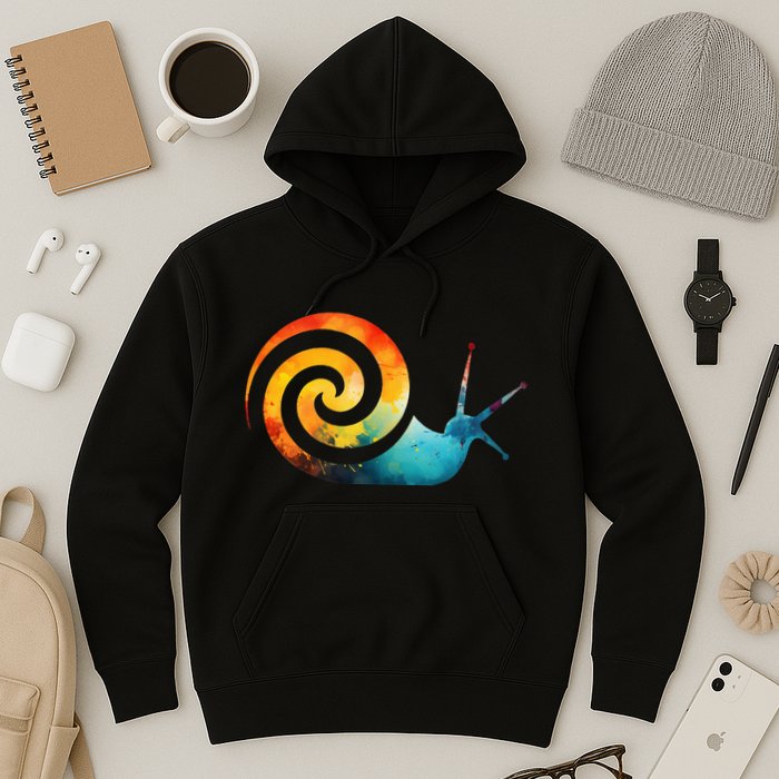 Simple snail Animals Funny little Minimalist Snail  Hoodie
