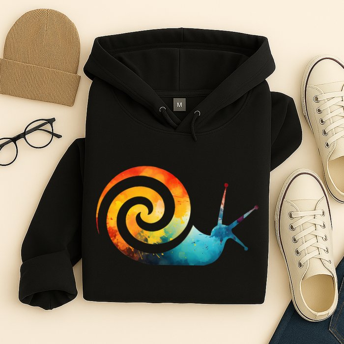 Simple snail Animals Funny little Minimalist Snail  Hoodie
