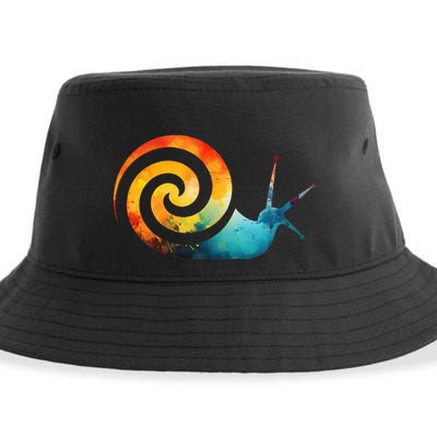 Simple snail Animals Funny little Minimalist Snail  Sustainable Bucket Hat
