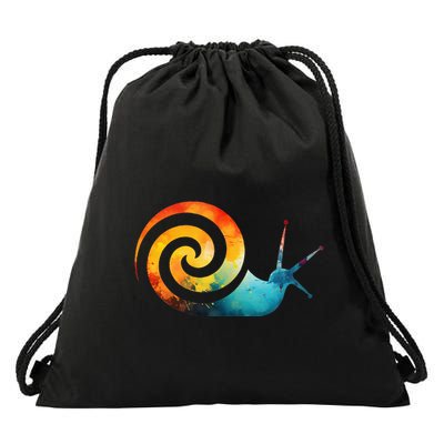 Simple snail Animals Funny little Minimalist Snail  Drawstring Bag