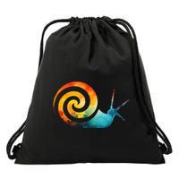 Simple snail Animals Funny little Minimalist Snail  Drawstring Bag