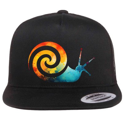Simple snail Animals Funny little Minimalist Snail  Flatbill Hat