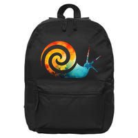 Simple snail Animals Funny little Minimalist Snail  16 in Basic Backpack