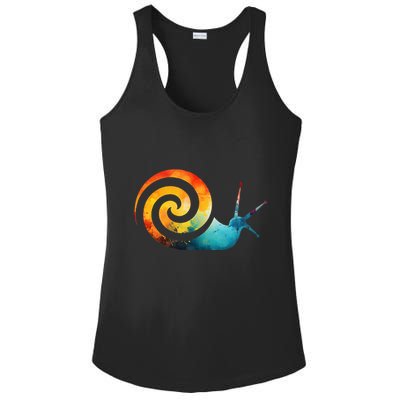 Simple snail Animals Funny little Minimalist Snail  Ladies PosiCharge Competitor Racerback Tank
