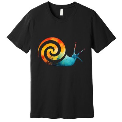Simple snail Animals Funny little Minimalist Snail  Premium T-Shirt