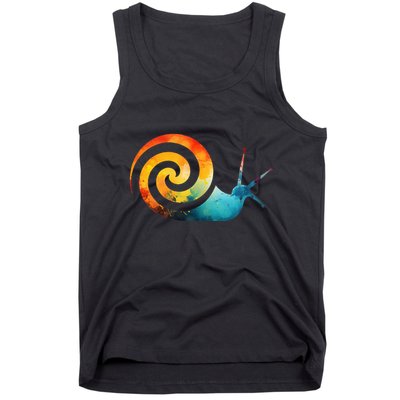 Simple snail Animals Funny little Minimalist Snail  Tank Top