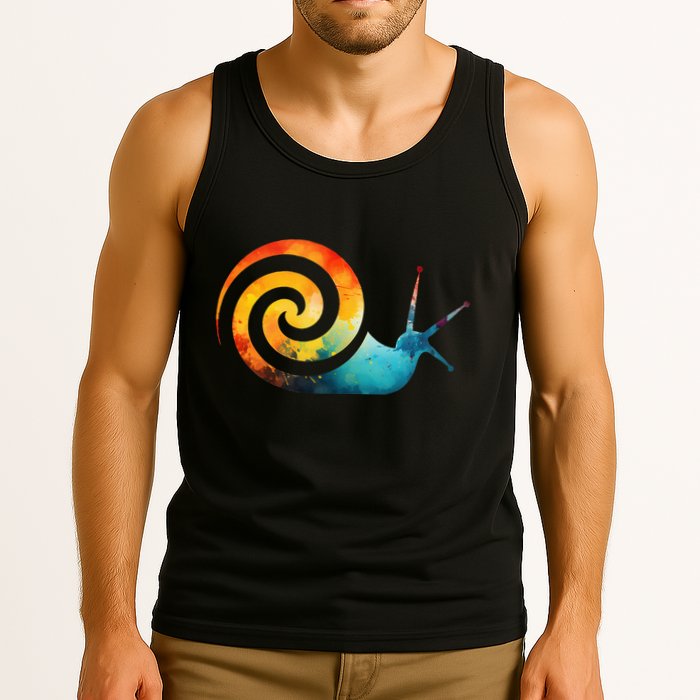Simple snail Animals Funny little Minimalist Snail  Tank Top