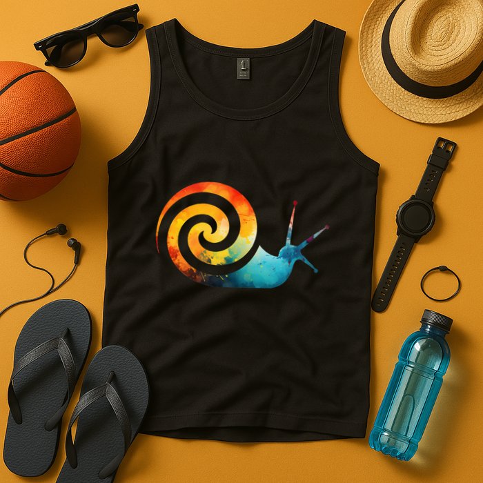 Simple snail Animals Funny little Minimalist Snail  Tank Top