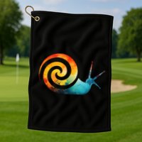 Simple snail Animals Funny little Minimalist Snail  Golf Towel