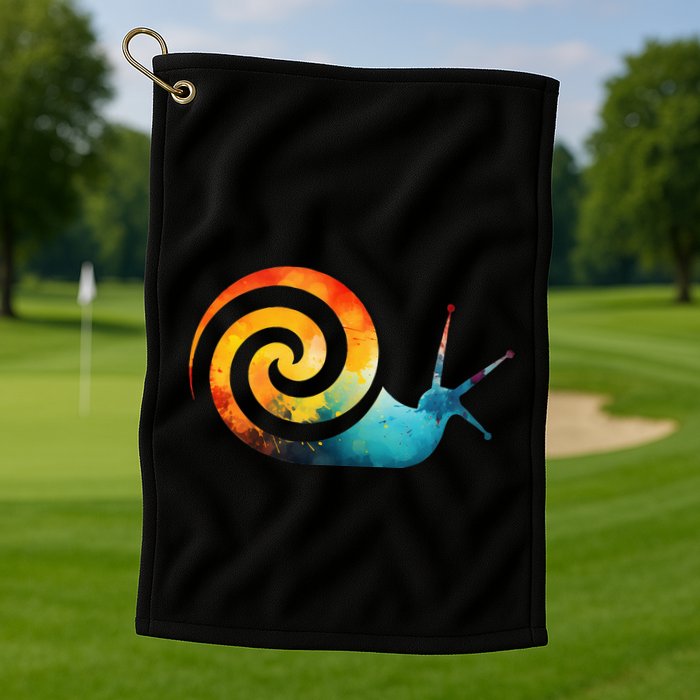 Simple snail Animals Funny little Minimalist Snail  Golf Towel