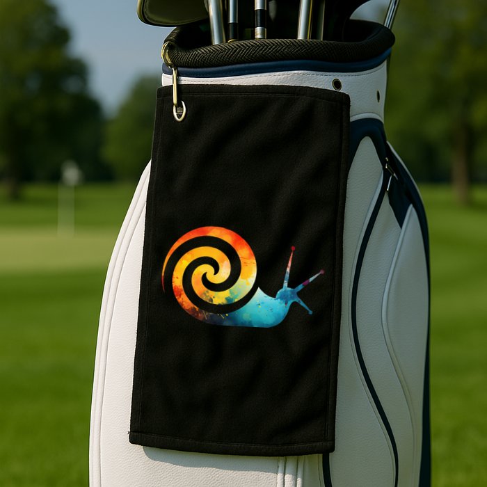 Simple snail Animals Funny little Minimalist Snail  Golf Towel