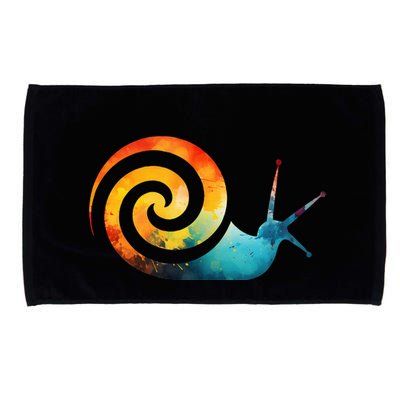Simple snail Animals Funny little Minimalist Snail  Microfiber Hand Towel