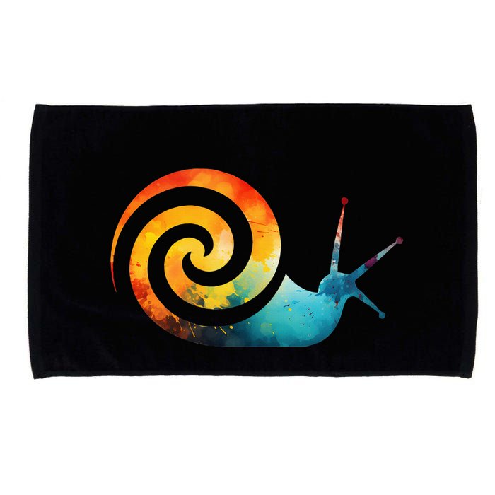 Simple snail Animals Funny little Minimalist Snail  Microfiber Hand Towel