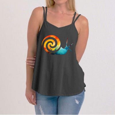 Simple snail Animals Funny little Minimalist Snail  Women's Strappy Tank