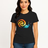 Simple snail Animals Funny little Minimalist Snail  Womens T-Shirt
