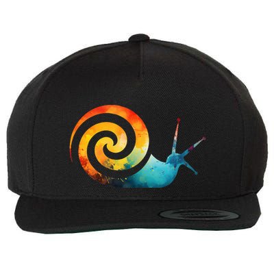 Simple snail Animals Funny little Minimalist Snail  Wool Snapback Cap