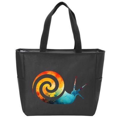 Simple snail Animals Funny little Minimalist Snail  Zip Tote Bag