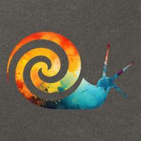 Simple snail Animals Funny little Minimalist Snail  Cotton Canvas Backpack