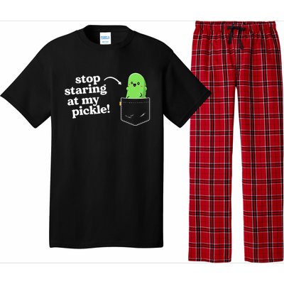 Stop Staring At My Pickle Adult Humor Pickle Lover Pajama Set