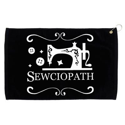 Sewciopath Sewing Accessories Sewer Quilter Quote Seamstress Grommeted Golf Towel