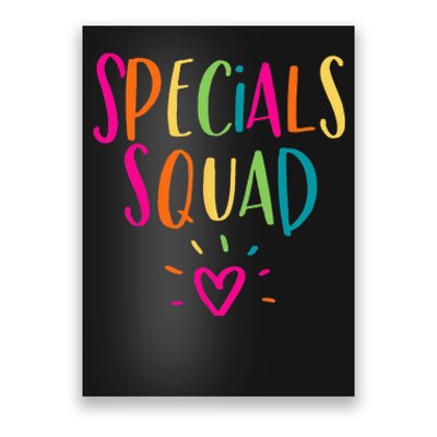 Specials Squad Art Music PE Tech Gym Teacher Team Poster