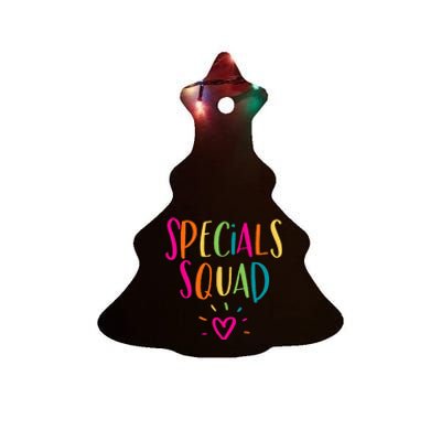 Specials Squad Art Music PE Tech Gym Teacher Team Ceramic Tree Ornament