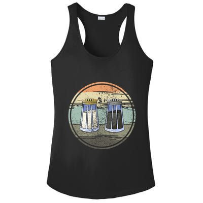 Salt Shaker And Pepper Retro Salt Lover Pepper Lover Salt Funny Gift Ladies PosiCharge Competitor Racerback Tank