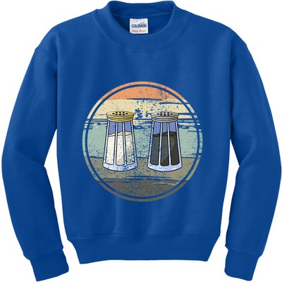 Salt Shaker And Pepper Retro Salt Lover Pepper Lover Salt Funny Gift Kids Sweatshirt