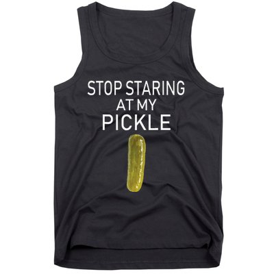 Stop Staring At My Pickle Dirty Adult Halloween Costume Idea Tank Top