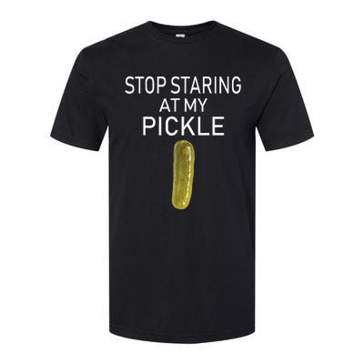 Stop Staring At My Pickle Dirty Adult Halloween Costume Idea Softstyle® CVC T-Shirt