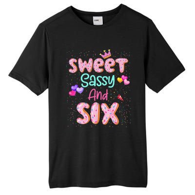 Sweet Sassy And Six Birthday For Girl 6 Year Old Tall Fusion ChromaSoft Performance T-Shirt