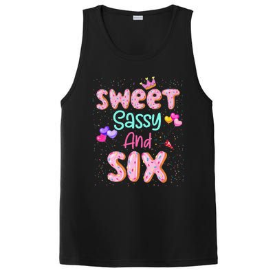 Sweet Sassy And Six Birthday For Girl 6 Year Old PosiCharge Competitor Tank