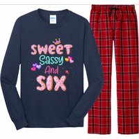 Sweet Sassy And Six Birthday For Girl 6 Year Old Long Sleeve Pajama Set