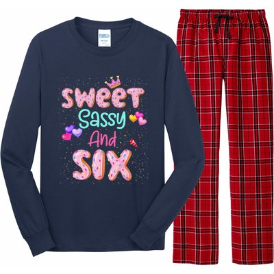 Sweet Sassy And Six Birthday For Girl 6 Year Old Long Sleeve Pajama Set