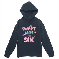 Sweet Sassy And Six Birthday For Girl 6 Year Old Urban Pullover Hoodie