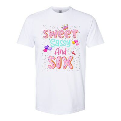 Sweet Sassy And Six Birthday For Girl 6 Year Old Softstyle CVC T-Shirt