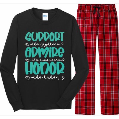 Sexual Support Awareness Month Warrior Inspirational Saying Funny Gift Long Sleeve Pajama Set